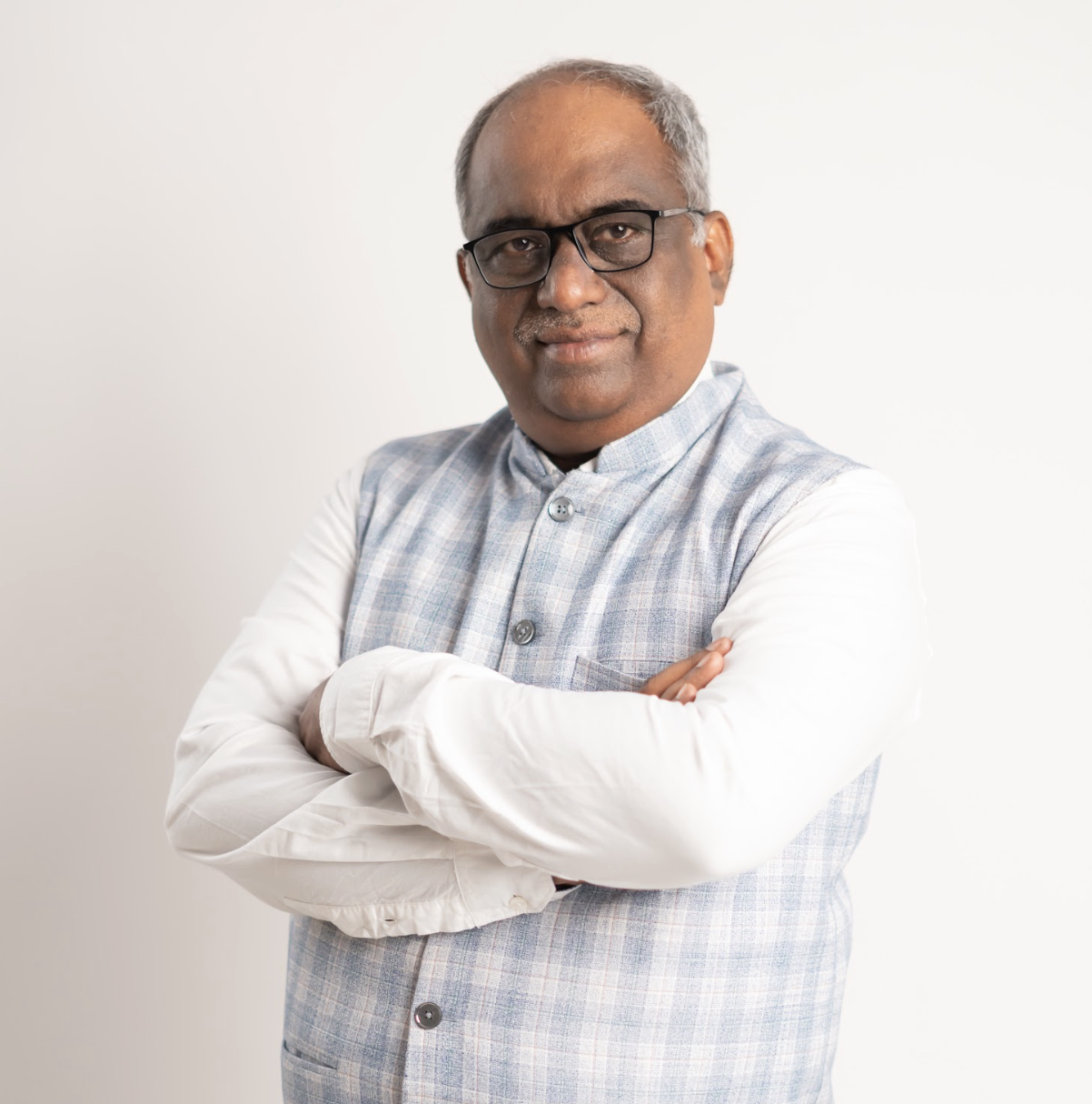 Atul Thakur in a contemplative study at dawn